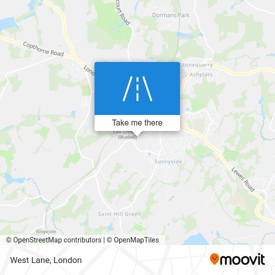 West Lane map