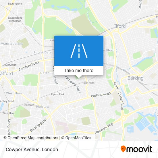 Cowper Avenue map