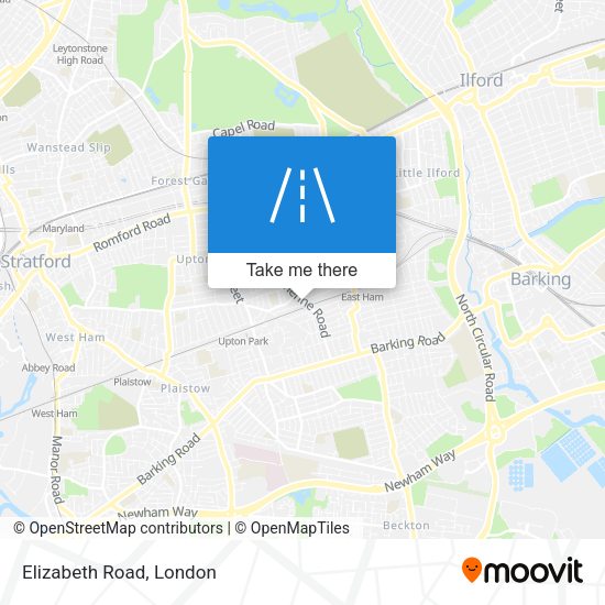 Elizabeth Road map
