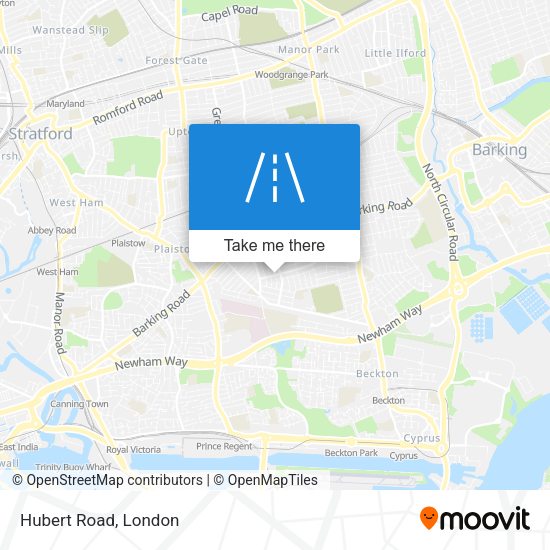 Hubert Road map