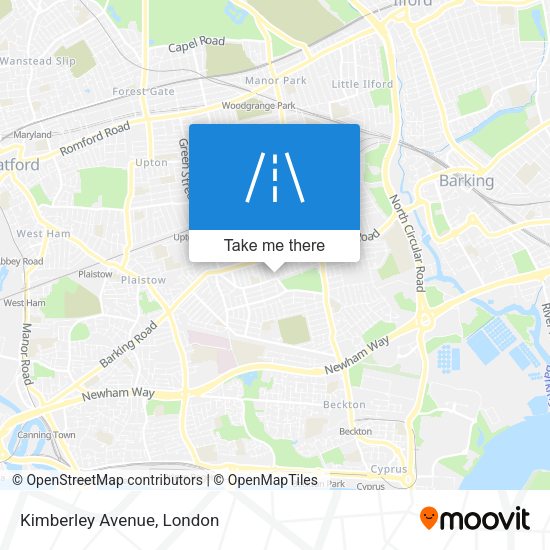Kimberley Avenue map