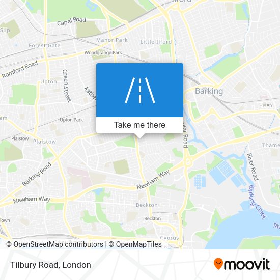 Tilbury Road map
