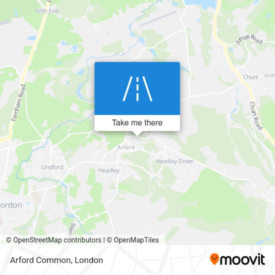 Arford Common map