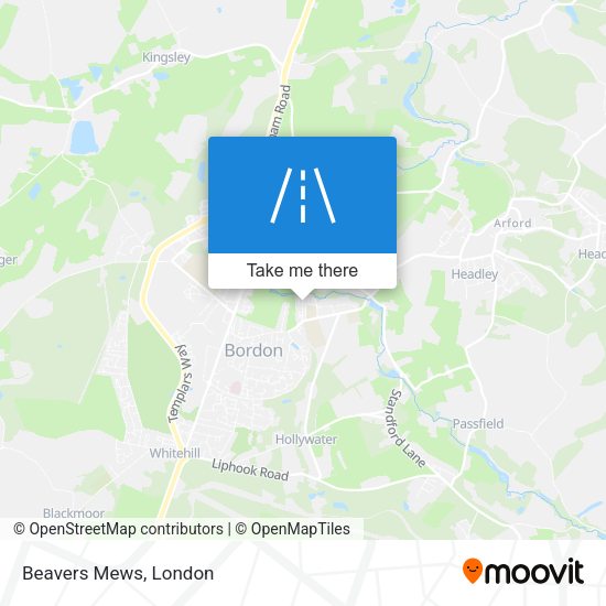 Beavers Mews map