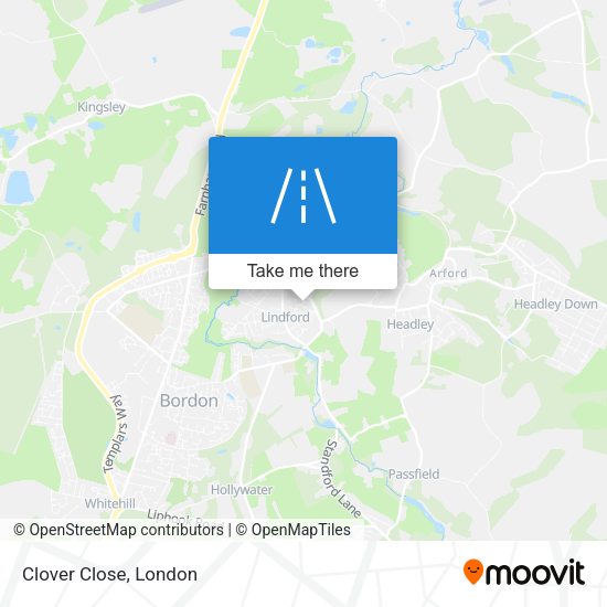 Clover Close map