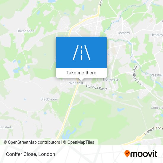 Conifer Close map