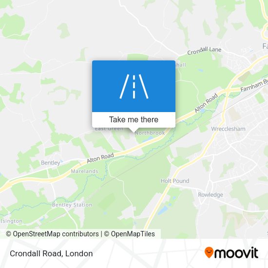 Crondall Road map