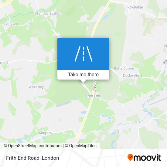 Frith End Road map