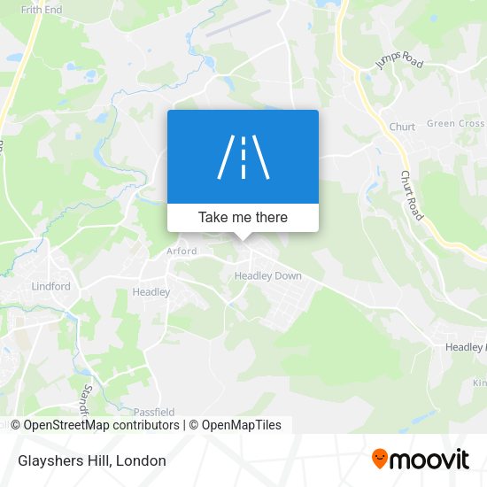 Glayshers Hill map
