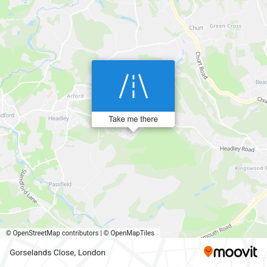 Gorselands Close map