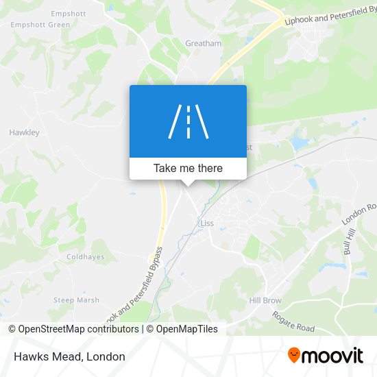 Hawks Mead map