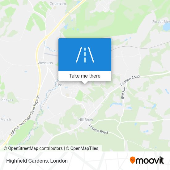 Highfield Gardens map