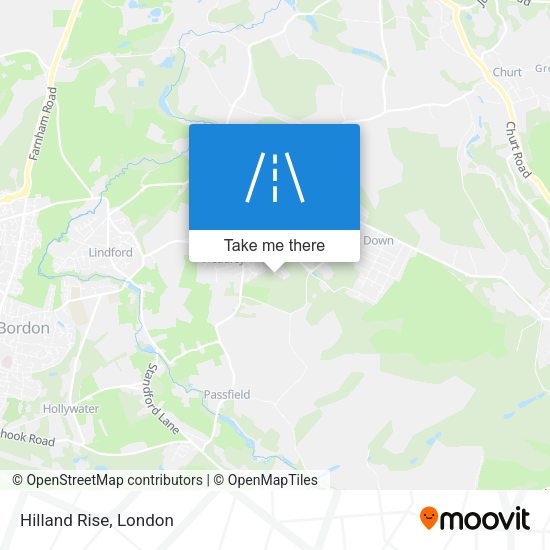 Hilland Rise map