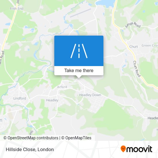 Hillside Close map