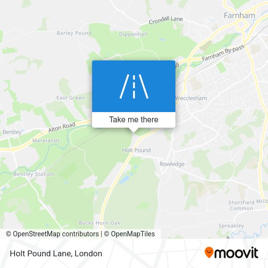Holt Pound Lane map