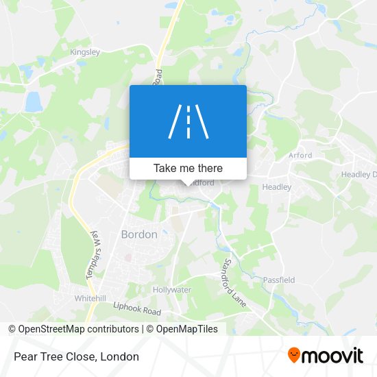 Pear Tree Close map