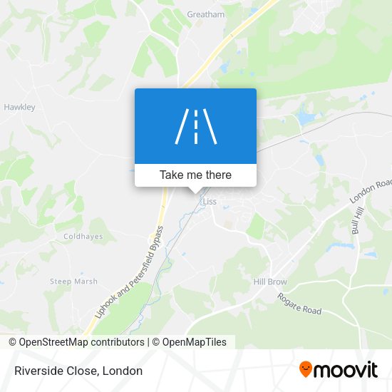 Riverside Close map