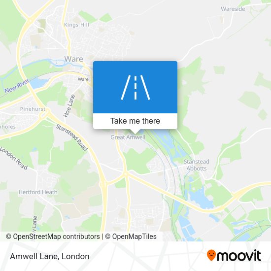Amwell Lane map
