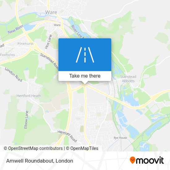 Amwell Roundabout map