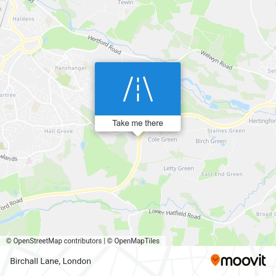 Birchall Lane map
