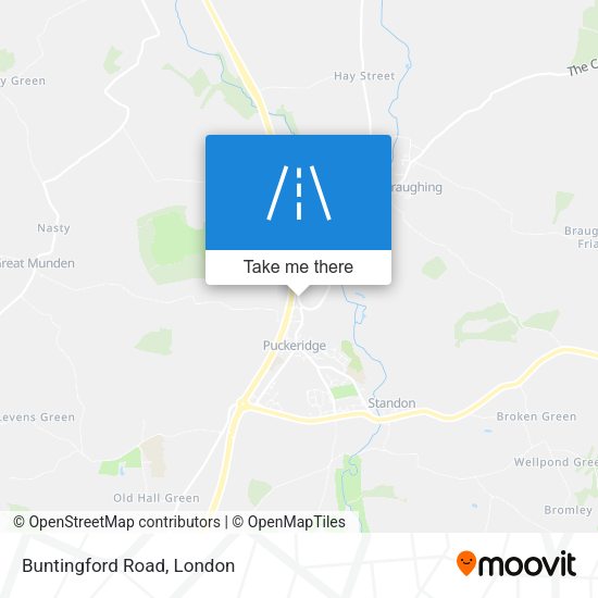 Buntingford Road map