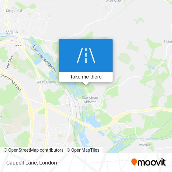 Cappell Lane map