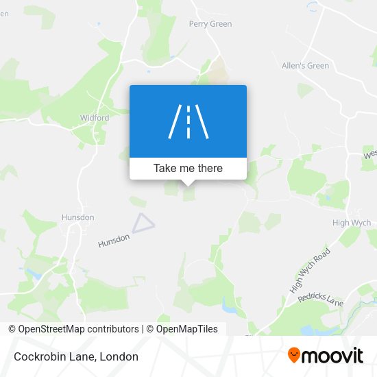 Cockrobin Lane map