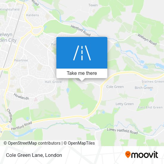 Cole Green Lane map