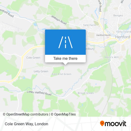 Cole Green Way map