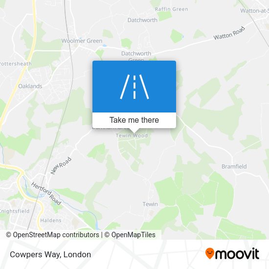 Cowpers Way map