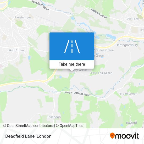 Deadfield Lane map