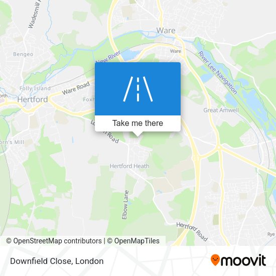 Downfield Close map