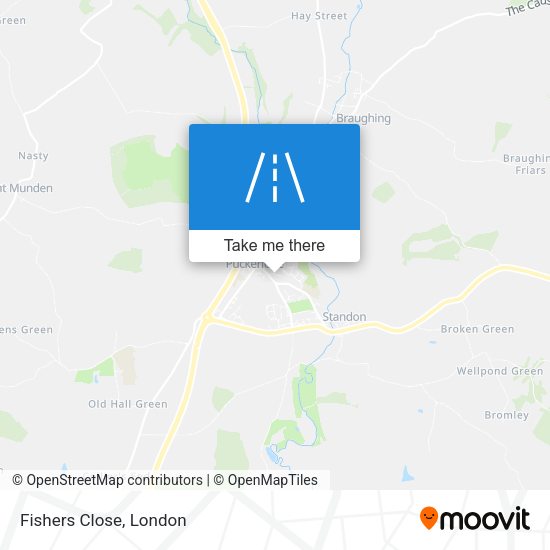 Fishers Close map