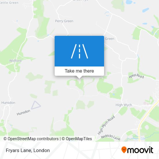 Fryars Lane map
