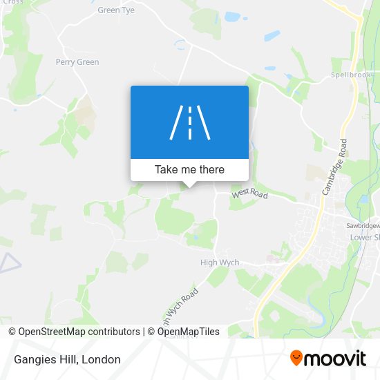 Gangies Hill map