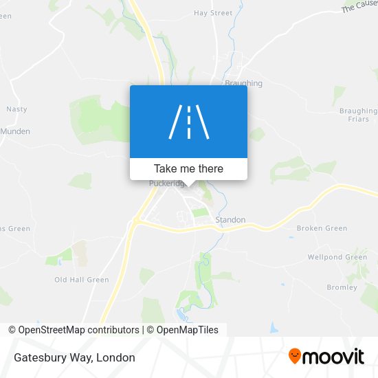 Gatesbury Way map
