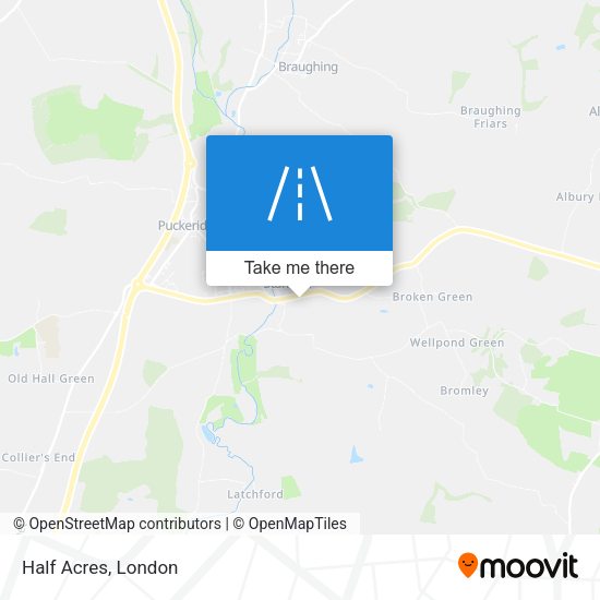 Half Acres map
