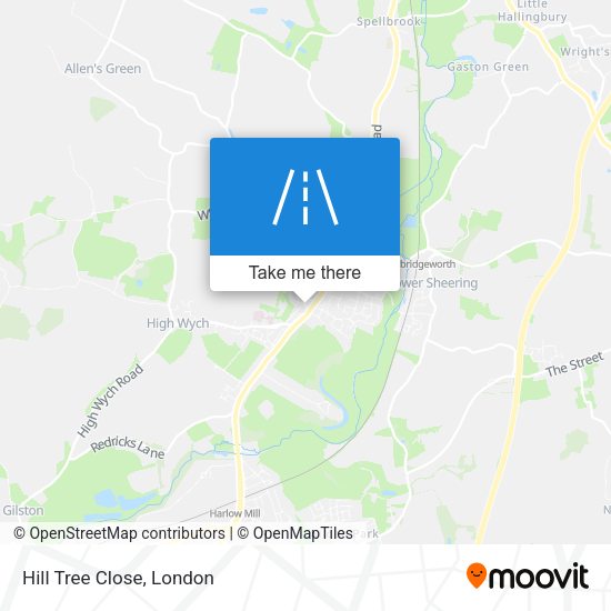 Hill Tree Close map