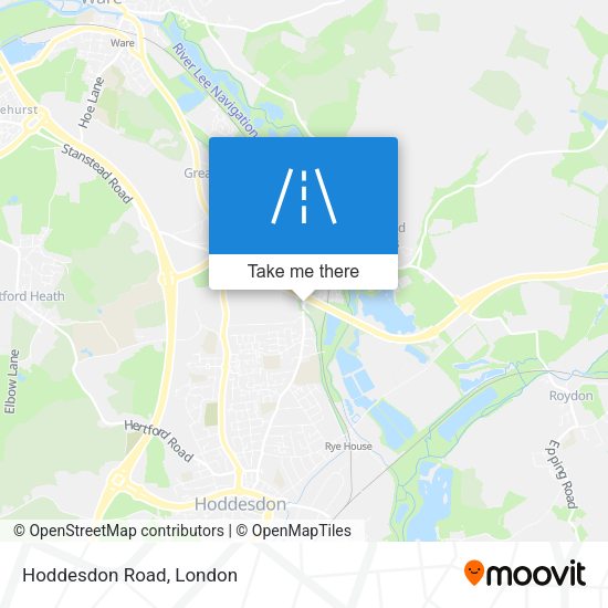 Hoddesdon Road map