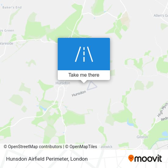 Hunsdon Airfield Perimeter map