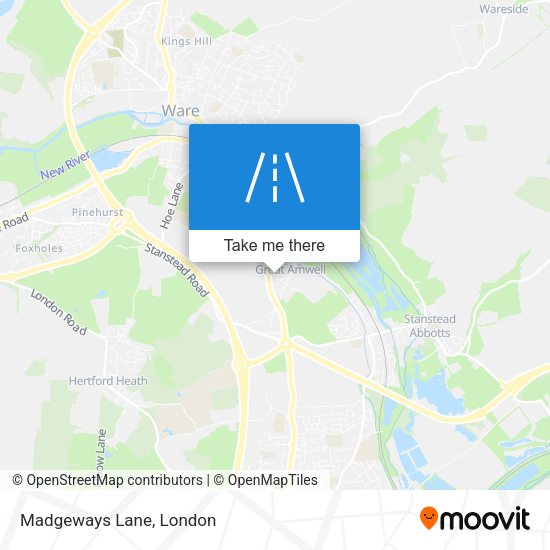 Madgeways Lane map
