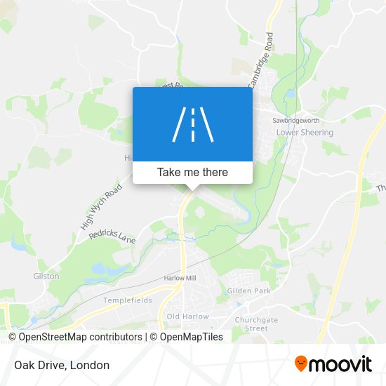 Oak Drive map