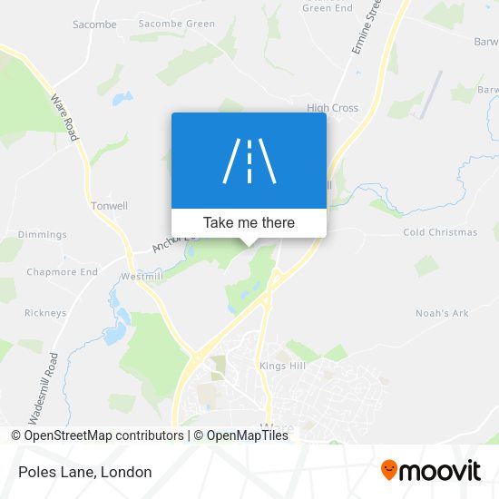 Poles Lane map
