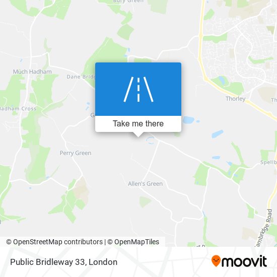 Public Bridleway 33 map