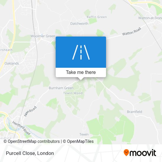 Purcell Close map