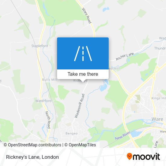 Rickney's Lane map
