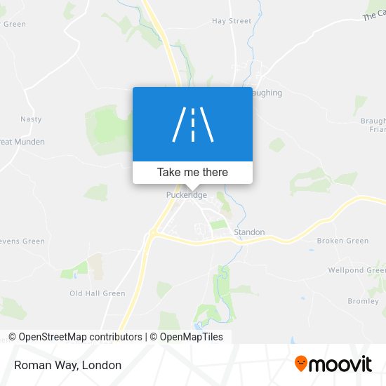 Roman Way map