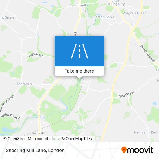 Sheering Mill Lane map