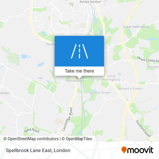 Spellbrook Lane East map