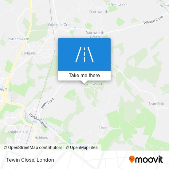 Tewin Close map